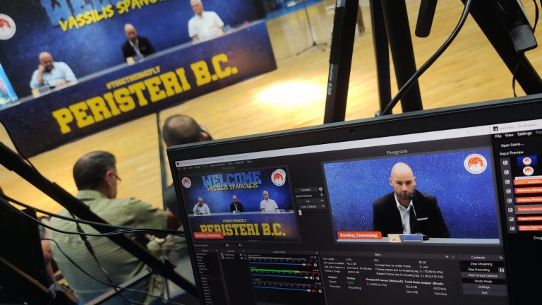 Live Streaming Παρουσίαση του νέου προπονητή της ΚΑΕ Περιστερίου, Βασίλη Σπανούλη